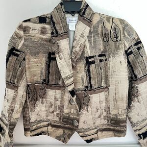 Vintage Sierra Collection Bolero Jacket S Tapestry Cotton blend USA NWOT